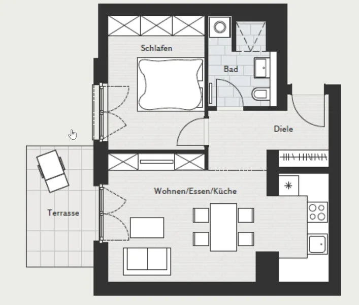 Charmante Erdgeschosswohnung mit neuer Einbauküche in zentraler Lage — photo 1